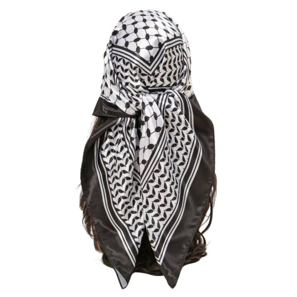 Keffiyeh Satin Square Scarf Small