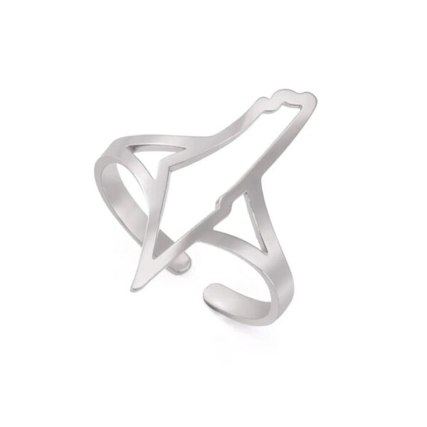 Palestine Adjustable Hollow Metal Map Ring