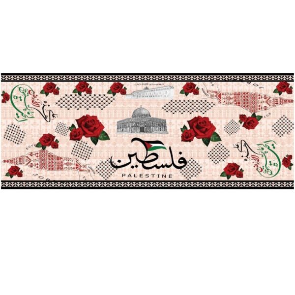 Palestine FLower Scarf Palestine Chiffon Flower Scarf Peach