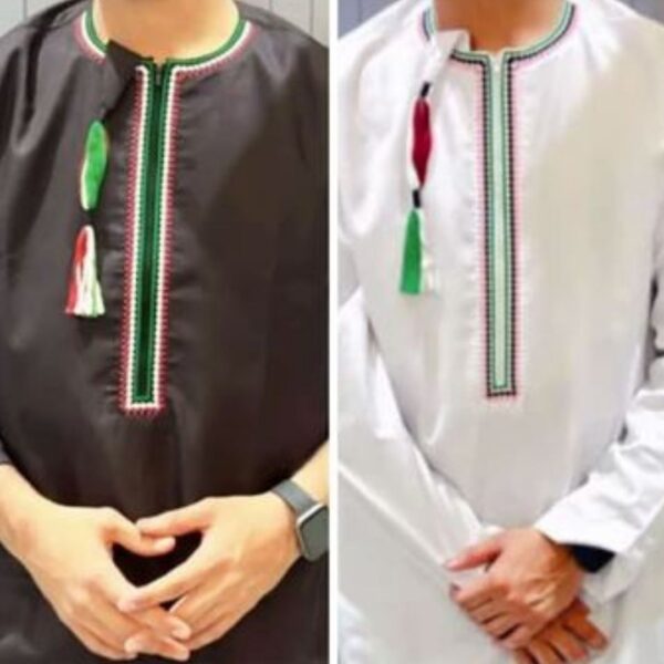 Palestine Kurta Adults White / Black