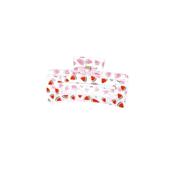 Watermelon Clear Acrylic Hair Clip - Large