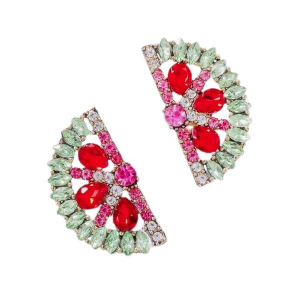 Watermelon Crystal Earrings