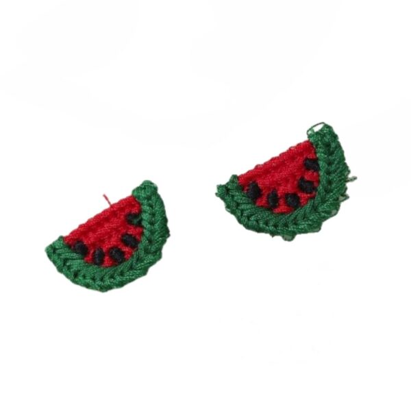 Mini Watermelon Knitted Hair Clip
