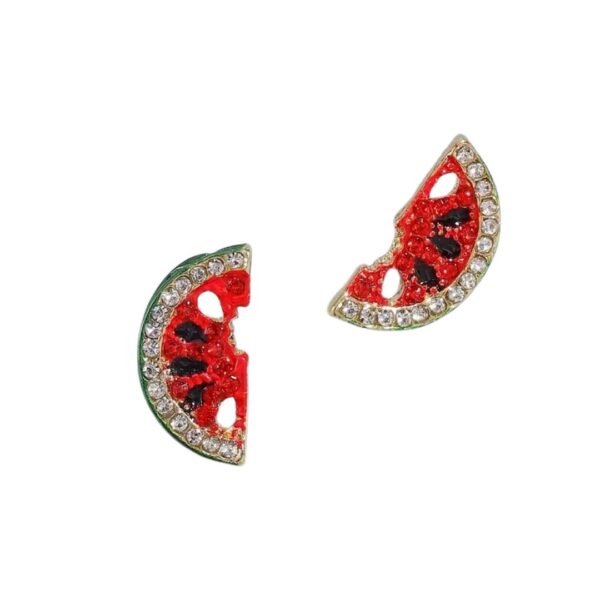 Watermelon Mini Rhinestone Earrings