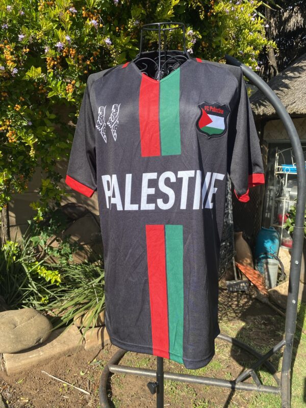 Palestinian Soccer Team T-Shirt - Black - Image 2
