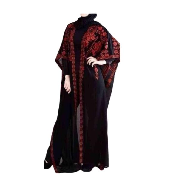 Abaya Thobe Embroidered Palestinian Jordanian Traditional Arabic Dress Cape Bisht - Free Size