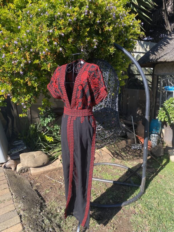 Abaya Thobe Embroidered Palestinian Jordanian Traditional Arabic Dress Cape Bisht - Free Size - Image 2
