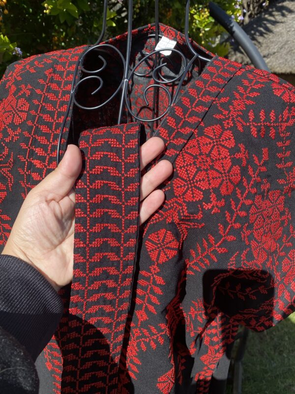 Abaya Thobe Embroidered Palestinian Jordanian Traditional Arabic Dress Cape Bisht - Free Size - Image 4