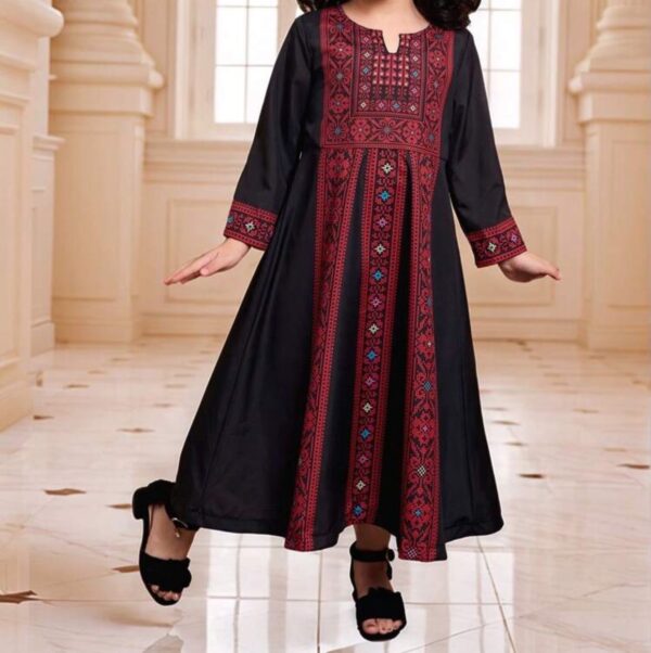 Printed Tatreez Palestinian Thawb for girls
