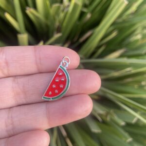 Medium half watermelon charm bracelet