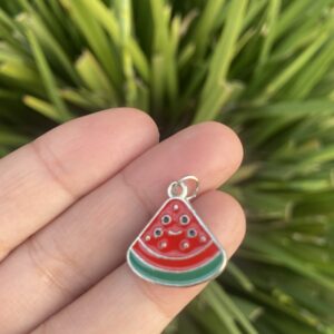 Large Slice watermelon charm bracelet