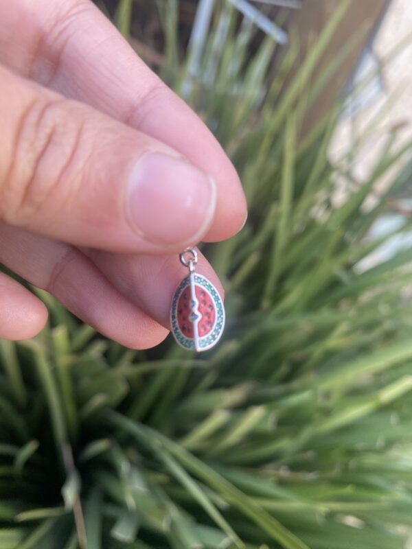 Sliver watermelon charm bracelet