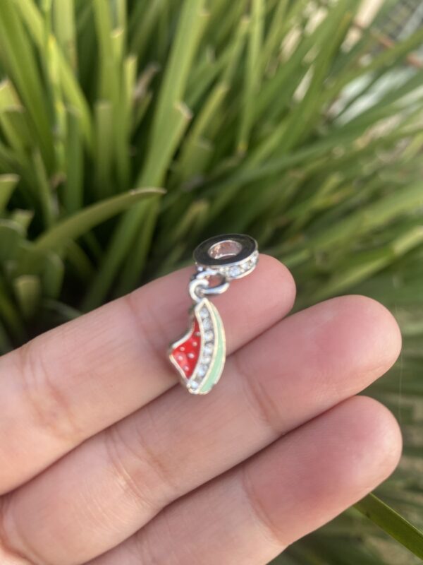 Curved watermelon charm bracelet - Image 2