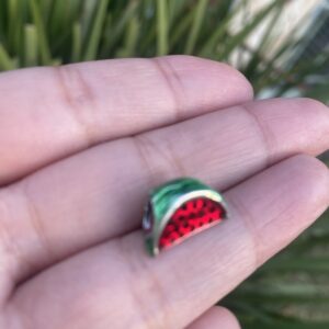Enamel watermelon charm bracelet